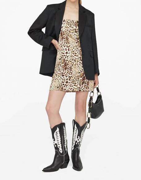 NEW ANINE BING valentine dress in cheetah print - Picture 3 of 4